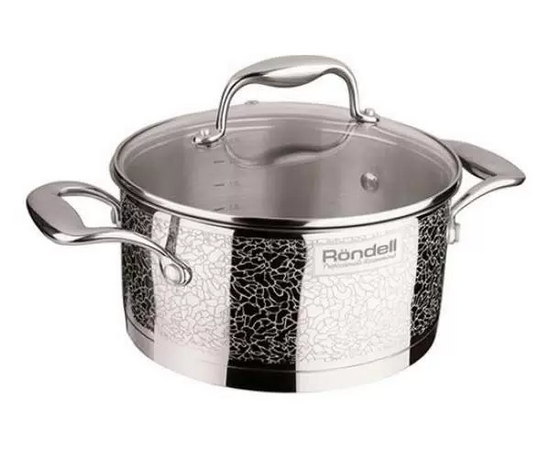  Кастрюля Rondell Vintage RDS-344 5л. d=24см (с крышкой) стальной 