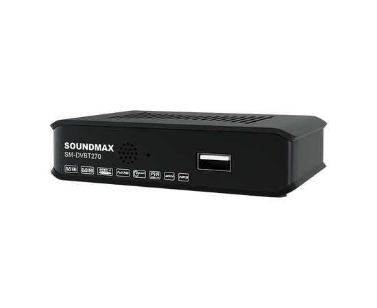  Цифровая ТВ приставка SOUNDMAX SM-DVBT270(черный) 