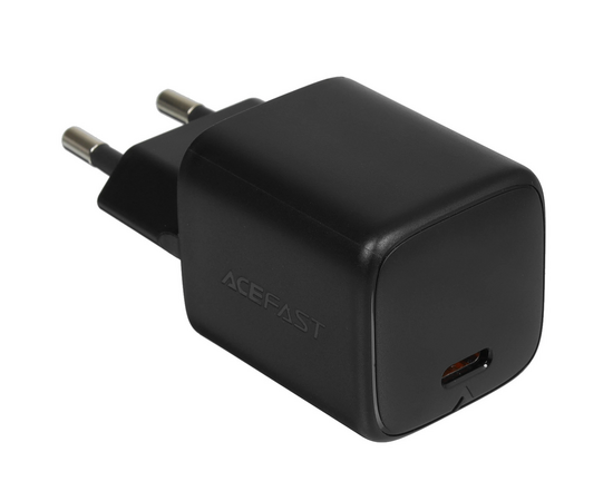  Зарядное устройство ACEFAST A136 PD40W mini GaN USB-C fast charger Black (EU) 
